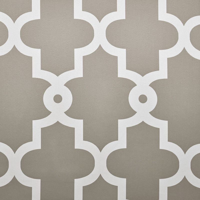 Set of 2 84"x52" Ironwork Sateen Woven Blackout Grommet Top Window Curtain Panel Silver - Exclusive Home: Room Darkening Drapes