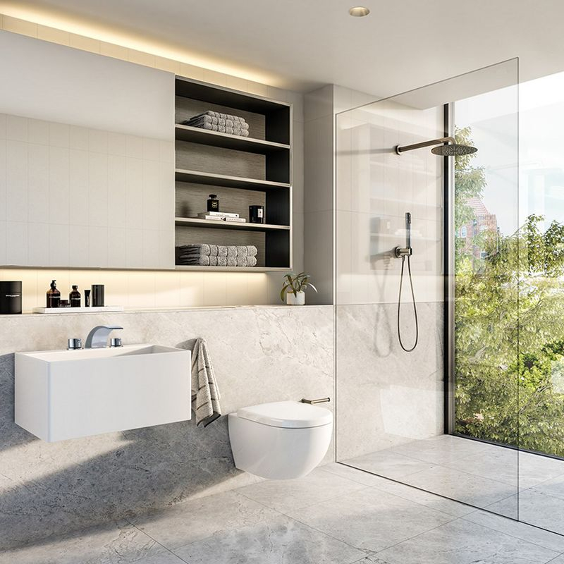 BWE 8 in. Widespread 2-Handle Bathroom Faucet With Led Light in Polished Chrome