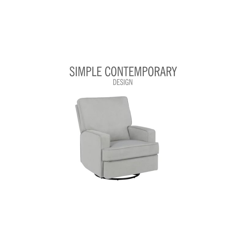 Baby Relax Addison Swivel Gliding Recliner - Gray