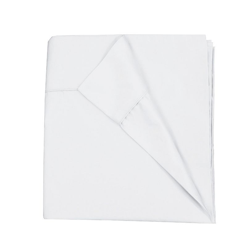 Egyptian Linens Oversized Percale Flat Sheet Made in Egypt White Twin/Twin XL