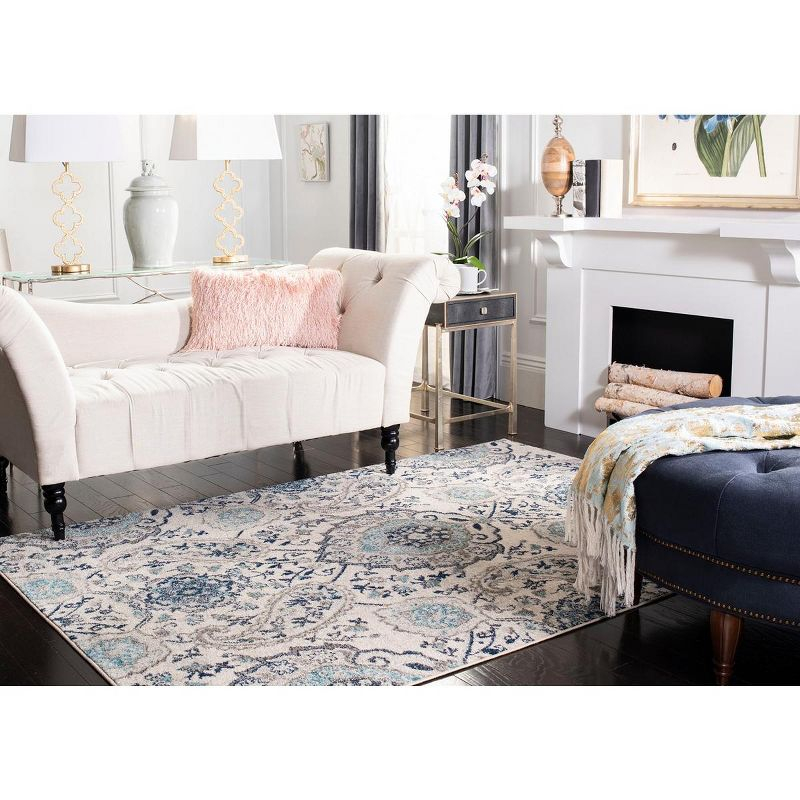 Madison MAD600 Power Loomed Indoor Accent Rug - Cream/Light Grey - 3'x5' - Safavieh