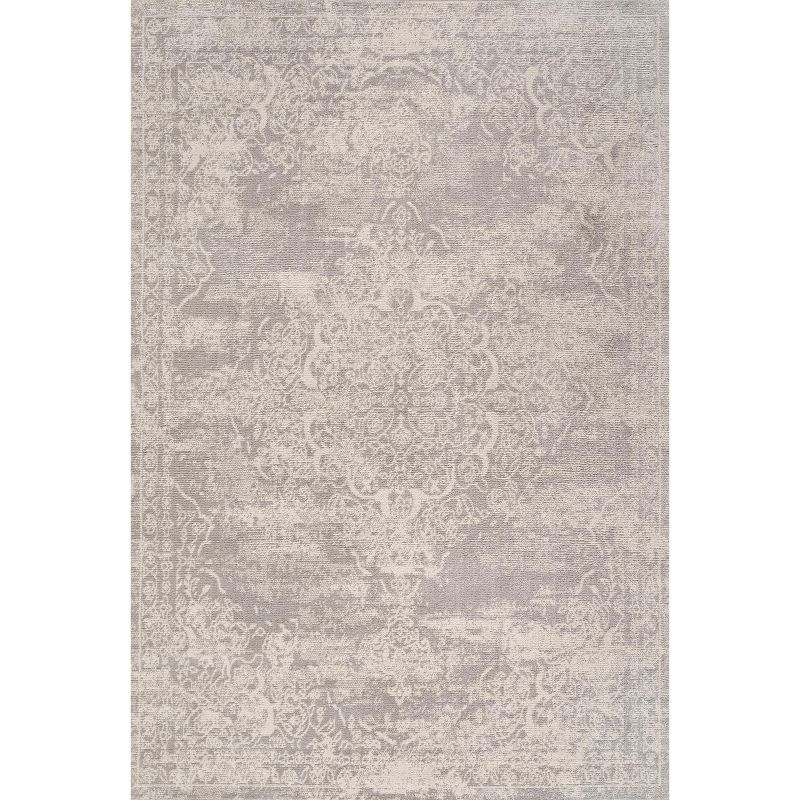 8'x10' Alhambra Ornate Medallion Modern Area Rug, Ivory - JONATHAN Y