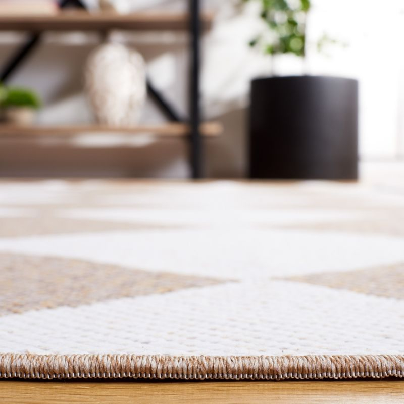 Augustine AGT722 Power Loomed Area Rug - Ivory/Beige - 6'4"x6'4"Square - Safavieh.