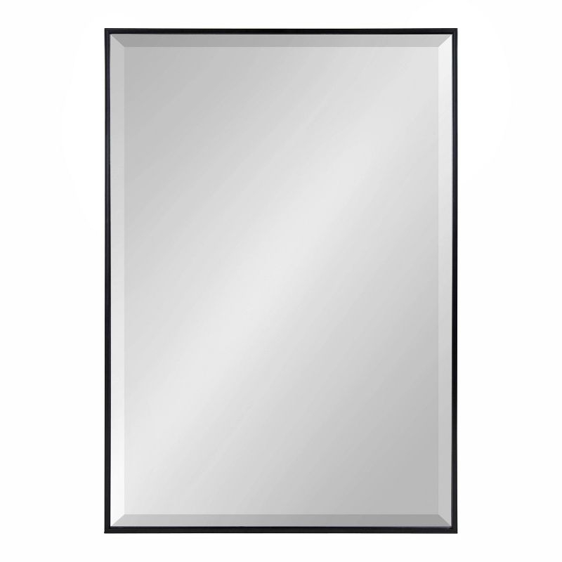 24.7" x 36.7" Rhodes Rectangle Wall Mirror Black - Kate & Laurel All Things Decor