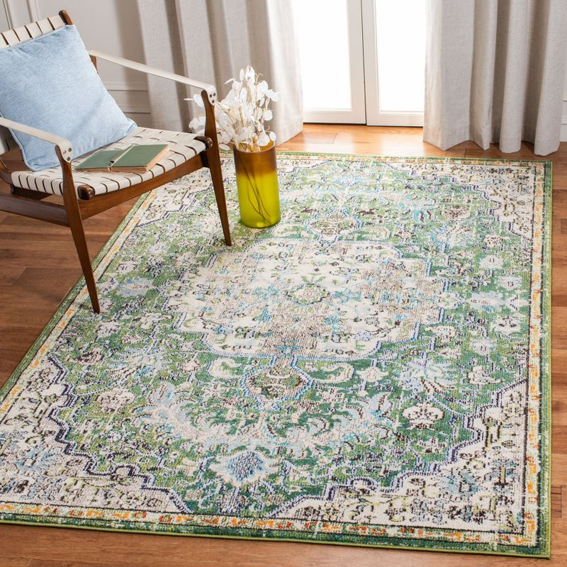 Madison MAD447 Power Loomed Indoor Area Rug - Green/Turquoise - 4'x6' - Safavieh