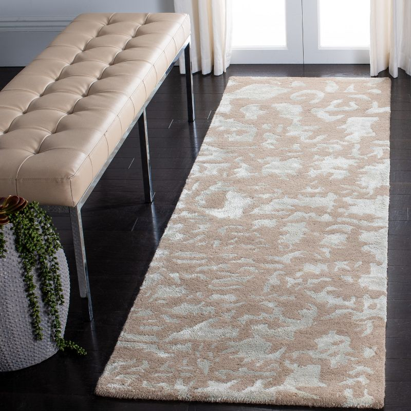 Soho SOH525 Hand Tufted Runner Rug - Taupe/Light Blue - 2'6"x10' - Safavieh.