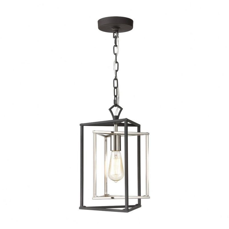 Elk Home Salinger 1 - Light Pendant in  Charcoal/Satin Nickel