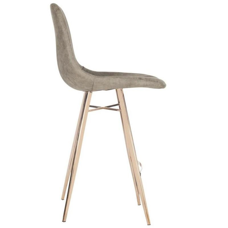 Mathison Counter Stool - FOX3012 - Taupe/Copper - Safavieh Couture