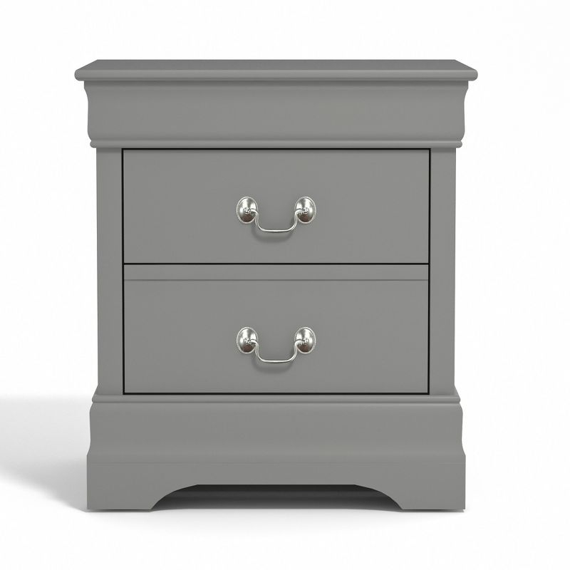 Galano Ireton 2-Drawer Nightstand in Gray Effortless Assembly & Stylish Storage Solution- 21.5''W x 15.8''D x 24.0''H