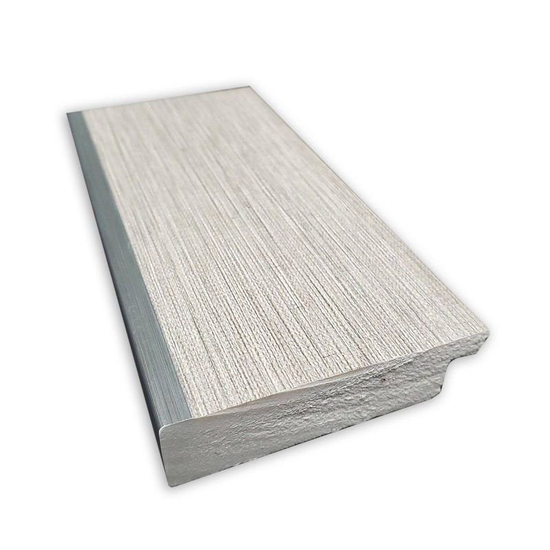 29" x 65" Glam Framed Full Length Floor/Leaner Mirror Linen Gray - Amanti Art: Wall Mount, Polystyrene Frame