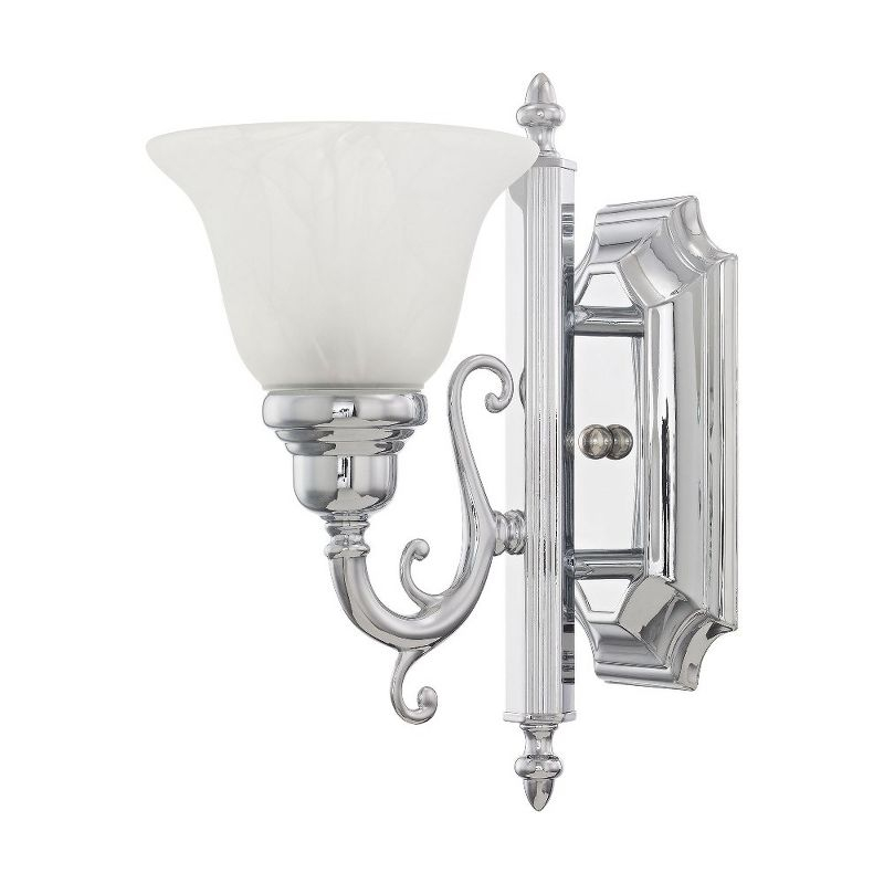 Livex Lighting French Regency 1 - Light Vanity in  Polished Chrome