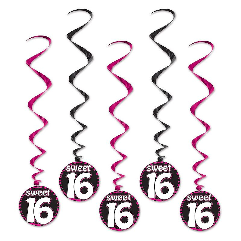 Beistle 3' 7" Sweet 16 Whirls 15/Pack 54282