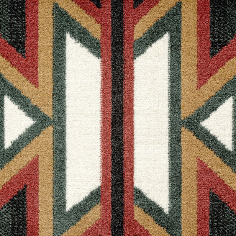 Home Dynamix Premium Sagrada Southwestern Geometric Area Rug Green/Red, 5'2"x7'4"