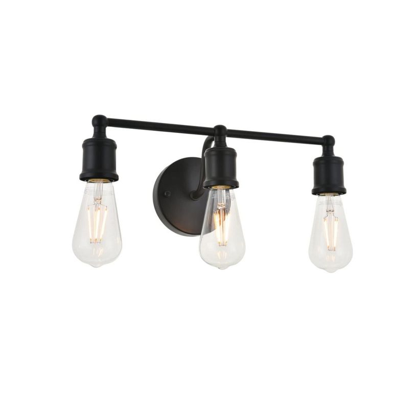 Elegant Lighting Serif 3 light black Wall Sconce