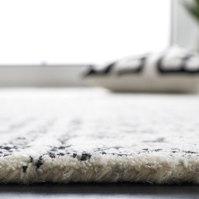 Abstract ABT225 Hand Tufted Area Rug - Black/Ivory - 5'x8' - Safavieh.