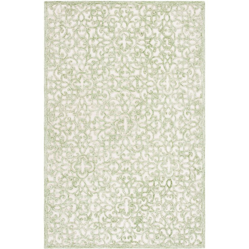Trace TRC103 Hand Tufted Indoor Accent Rug - Ivory/Green - 3'x5' - Safavieh