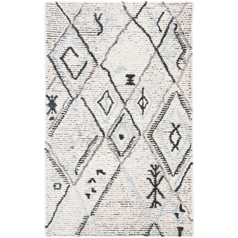 Casablanca Shag CSB637 Hand Tufted Indoor Area Rug - Grey/Ivory - 8'x10' - Safavieh