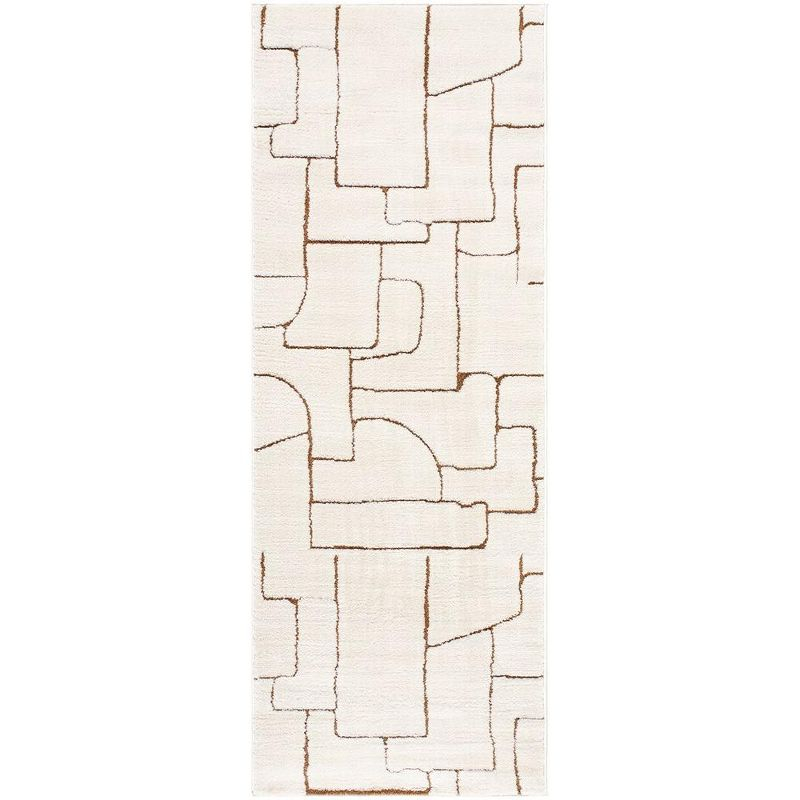 Mark & Day Kendl 2'7"x7'3" Runner Woven Indoor Area Rugs Ivory/Brown