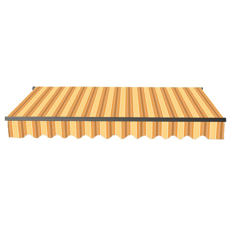 ALEKO ABM13X10MSTY315 Black Frame Motorized Retractable Home Patio Canopy Awning 13'x10' Multi Yellow