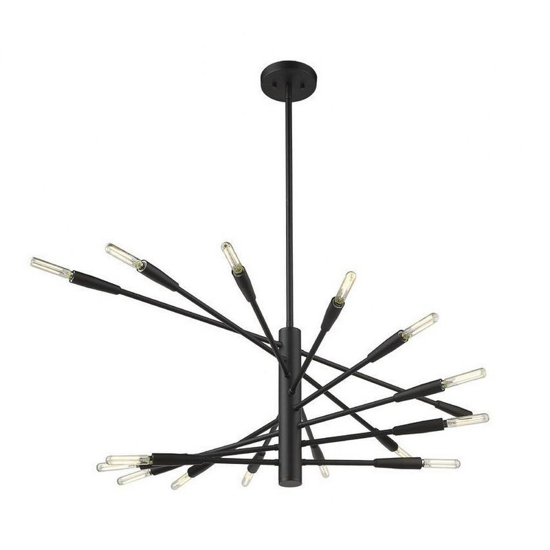 Z-Lite Ascension 16 - Light Chandelier in  Matte Black