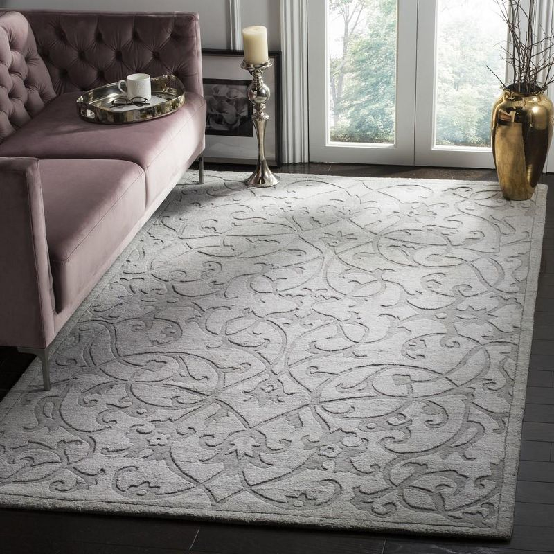 Impressions IM341 Hand Loomed Area Rug - Grey - 6'x9' - Safavieh.
