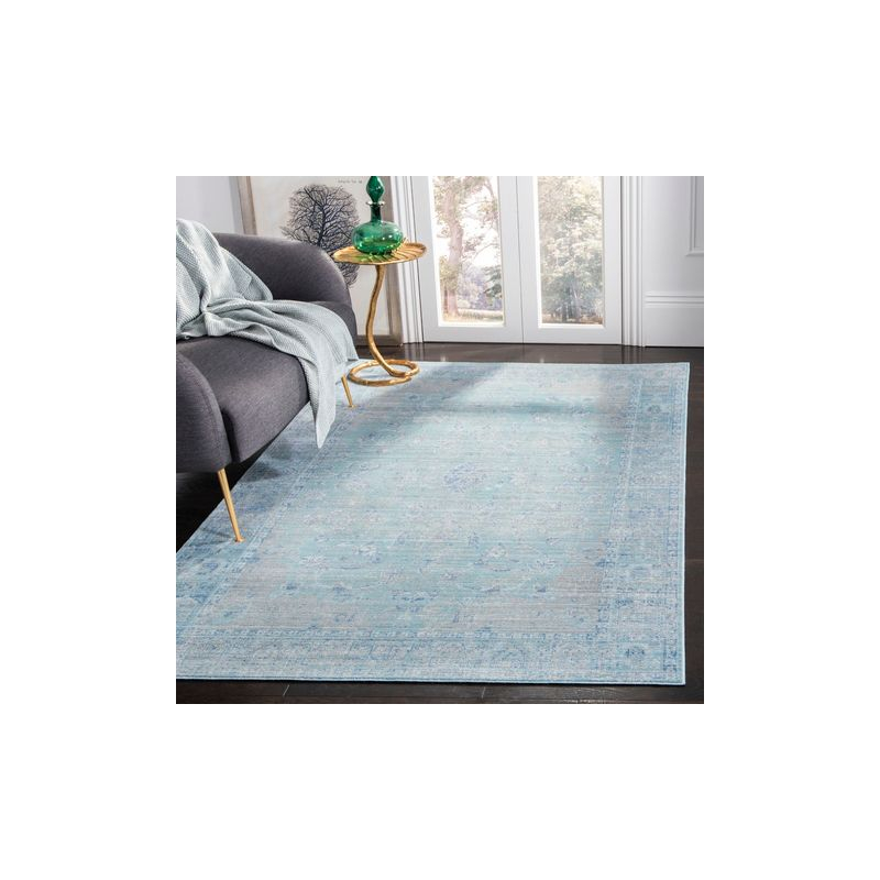 Valencia VAL103 Power Loomed Indoor Accent Rug - Teal/Multi - 3'x5' - Safavieh