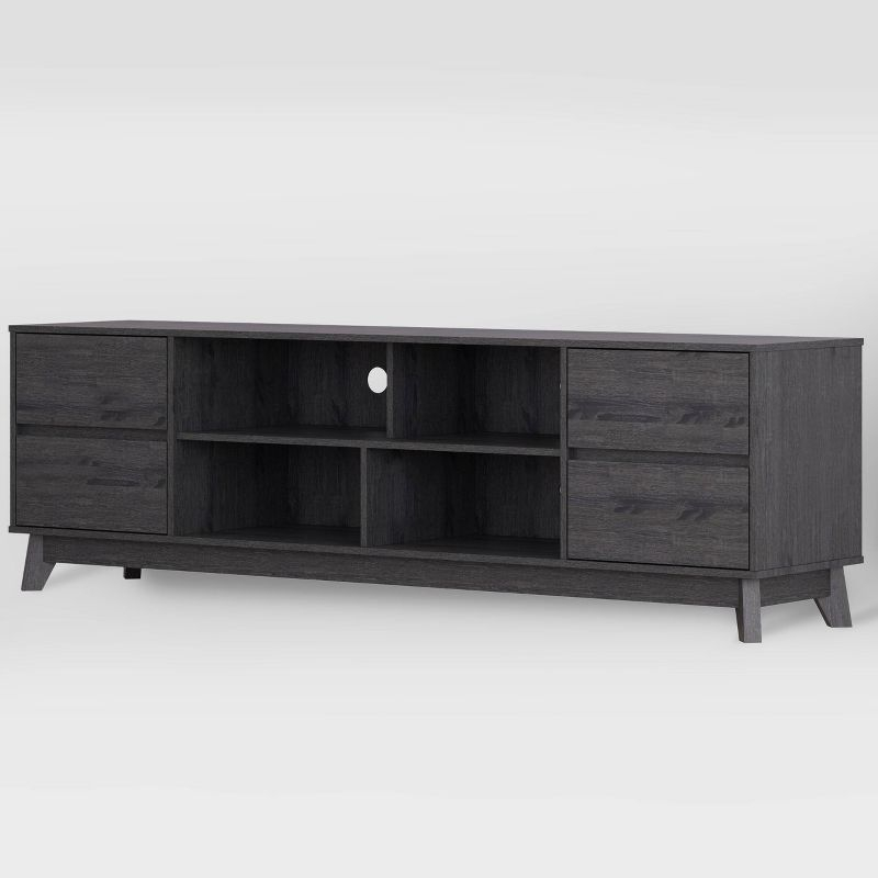 Hollywood Wood Grain TV Stand for TVs up to 85" with Drawers Gray - CorLiving