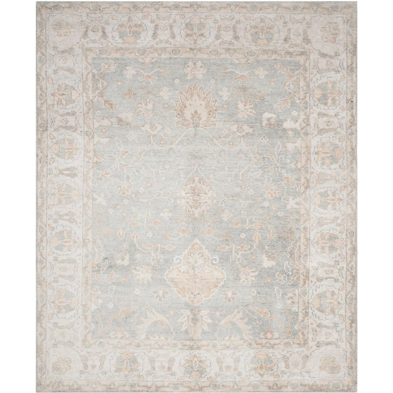 Maharaja MHJ415 Hand Knotted Area Rug - Light Blue/Ivory - 5'x8' - Safavieh.