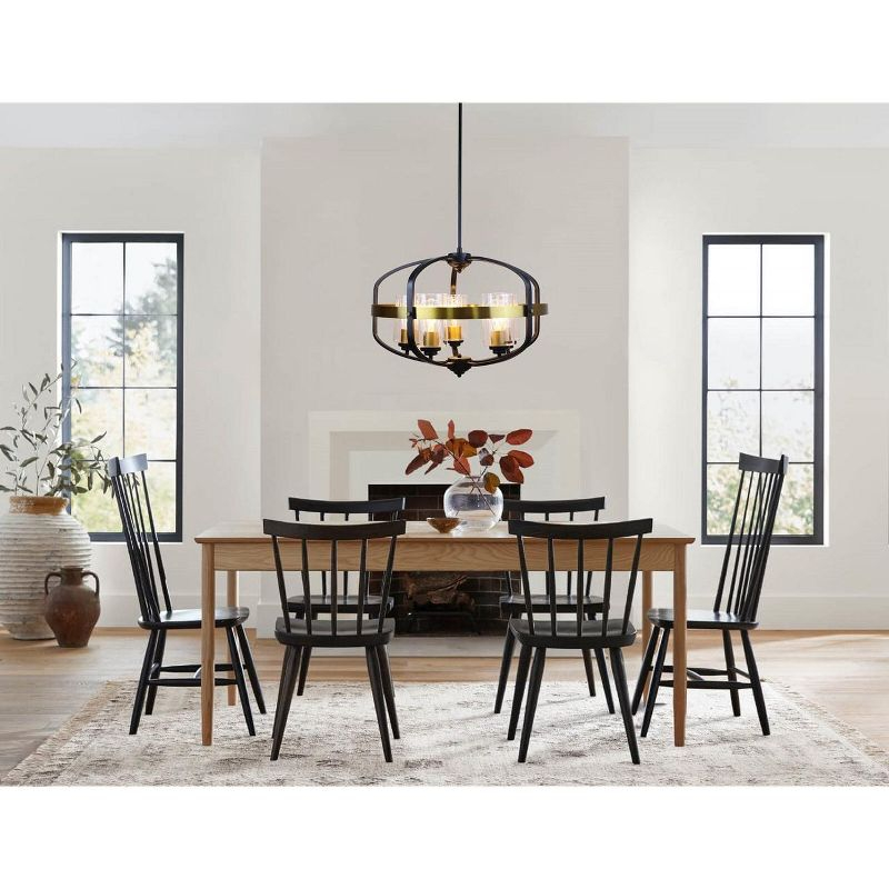 Chloe Lighting Contemporary-Style Black/bronze 5 Light Large Pendant 24" Wide