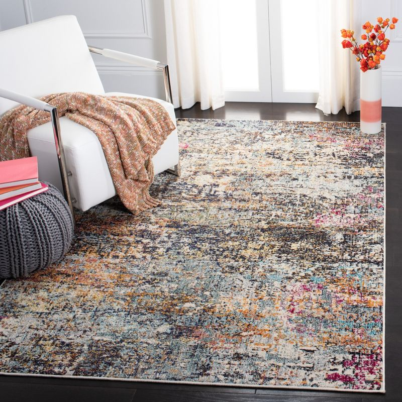 Madison MAD460 Power Loomed Indoor Area Rug - Black/Gold - 6'x9' - Safavieh