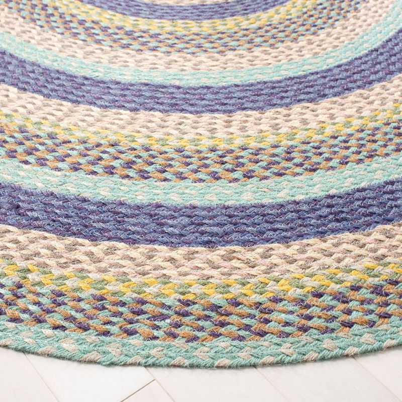 Cape Cod CAP241 Hand Woven Area Rug - Blue/Green - 4' round - Safavieh.