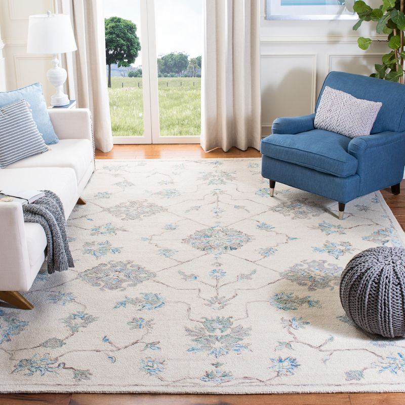 Micro-Loop MLP534 Hand Tufted Indoor Area Rug - Ivory/Grey - 9'x12' - Safavieh