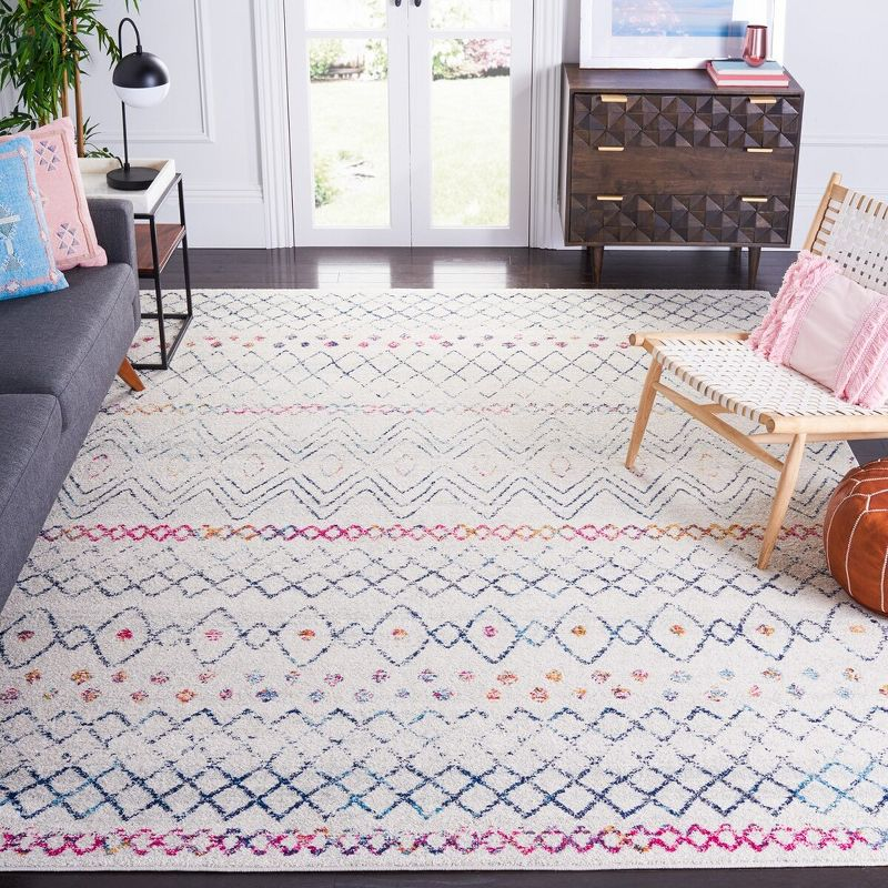 Madison 700 MAD798 Power Loomed Indoor Area Rug - Ivory/Dark Blue - 8'x10' - Safavieh