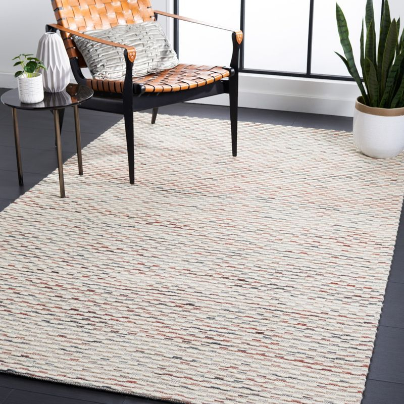 Marbella MRB158 Hand Woven Indoor Area Rug - Beige/Rust - 5'x8' - Safavieh