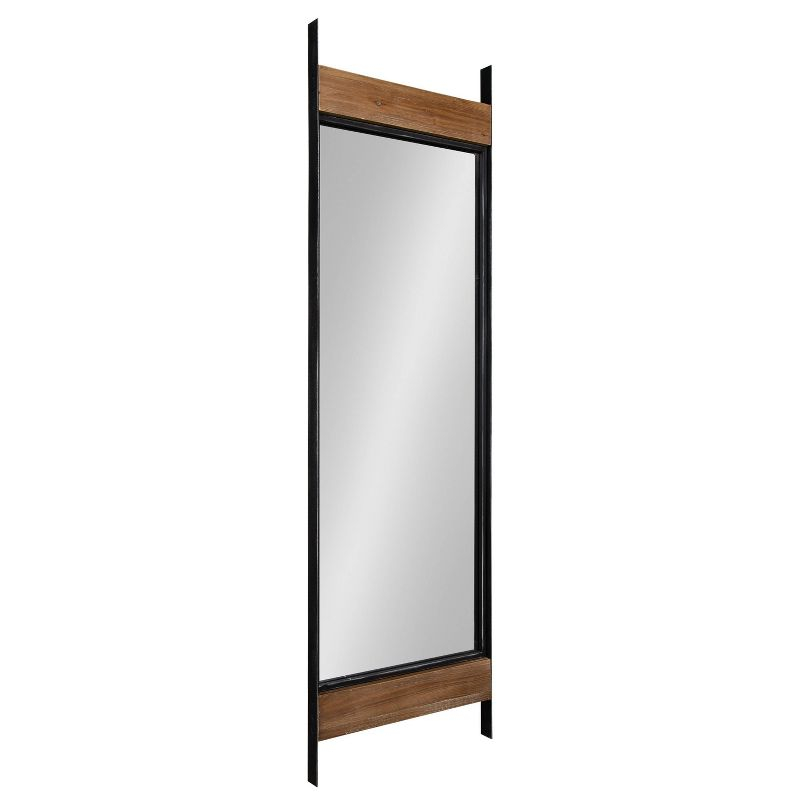 19.2" x 63" Kincaid Full Length Wall Mirror Rustic Brown - Kate & Laurel All Things Decor: Metal Frame, Freestanding Espejo