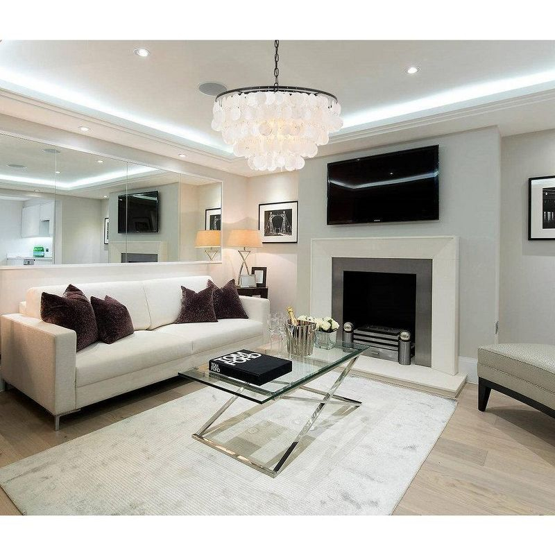 Elegant Lighting Selene 4 light Black Pendant