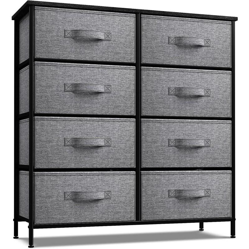 Sorbus Extra Wide Dresser Organizer With 8 Drawers - Black