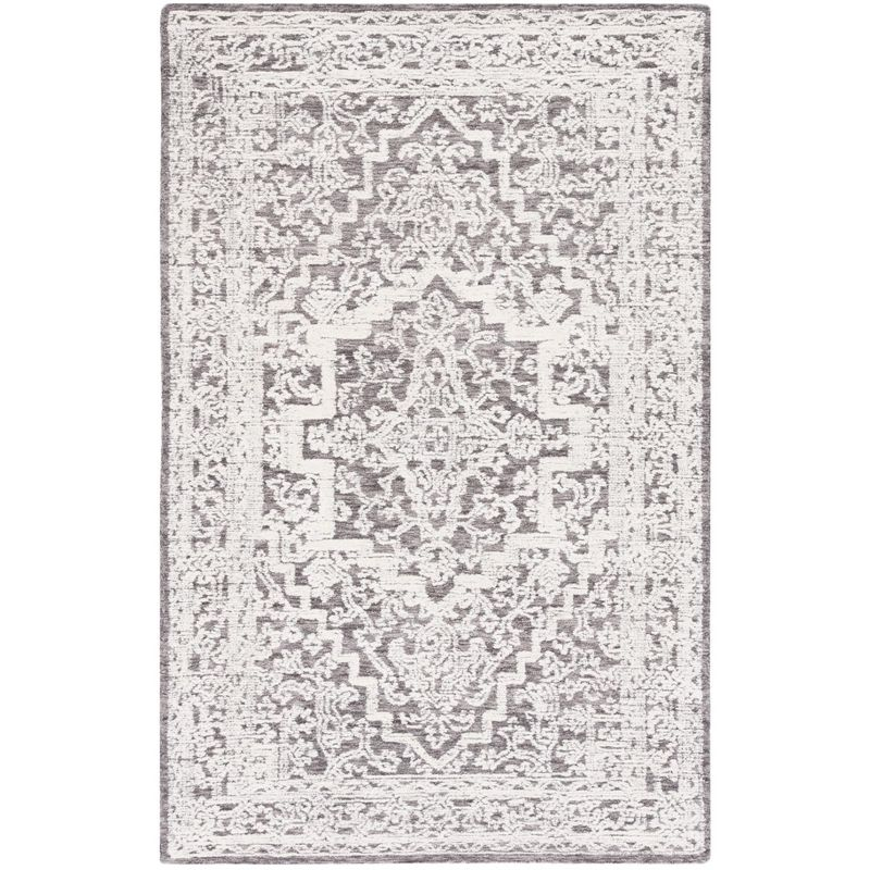 Reflection RFT670 Power Loomed Indoor Accent Rug - 4'x6' - Light Grey/Cream - Safavieh