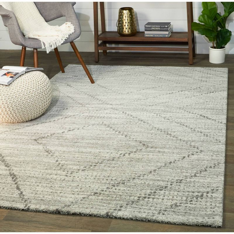 4'4"x6' Sienna Transitional Geometric Rug Gray - Balta Rugs: Venosa Area Rug, 4x6, Machine Made, Indoor Use