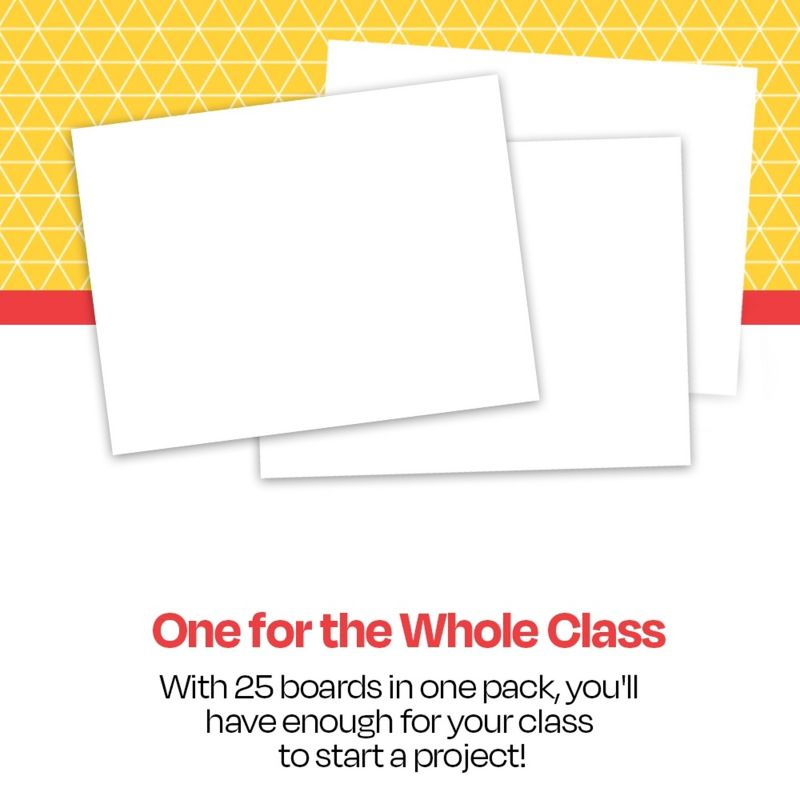 School Smart Railroad Board, 22 x 28 Inches, 4-Ply, White, Pack of 25