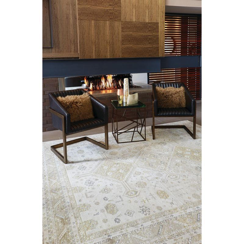 Aura Modern Persian Gold/Ivory Area Rug