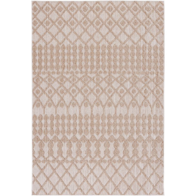 Global GLB206 Power Loomed Indoor/Outdoor Area Rug - Beige/Brown - 9'x12' - Safavieh