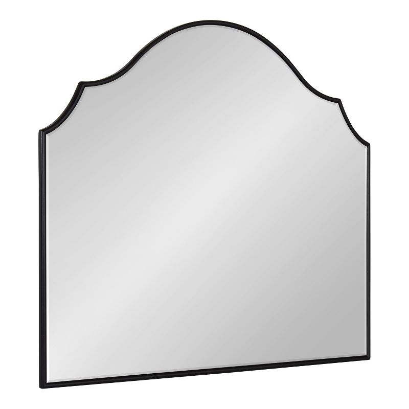 Kate and Laurel Leanna Framed Arch Wall Mirror, 32x28, Black