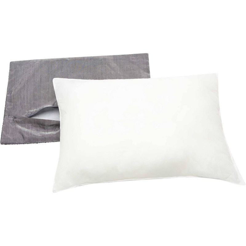 16"x22" Oversize Hyper Duck Down Feather Lumbar Throw Pillow White - Mina Victory: Cotton Cover, Indoor Use, Knife Edge