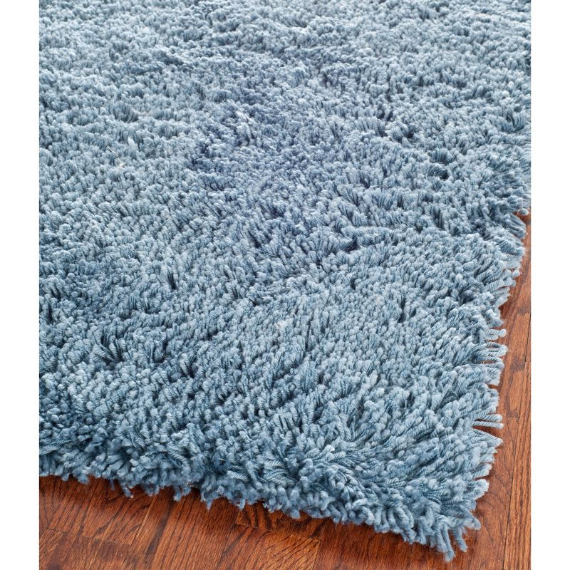 Sheep Shag SSG212 Hand Woven Area Rug - Aqua - 4'x6' - Safavieh.