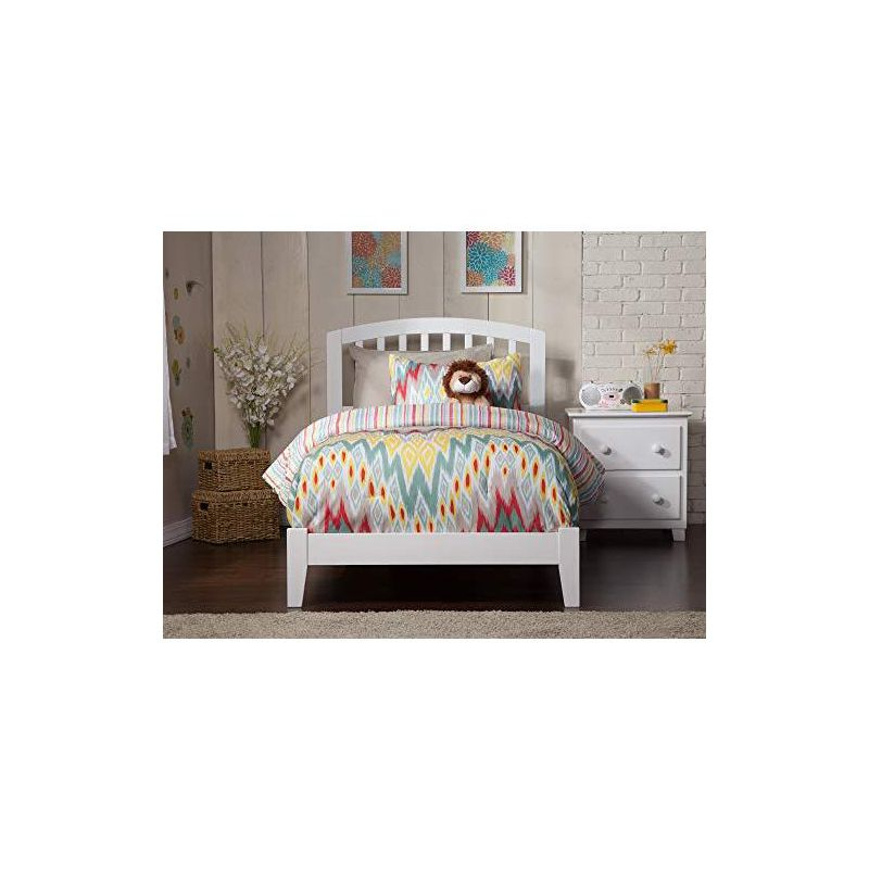 AFI Furnishings Richmond Twin Traditional Bed with Open Footboard and Turbo Charger in White