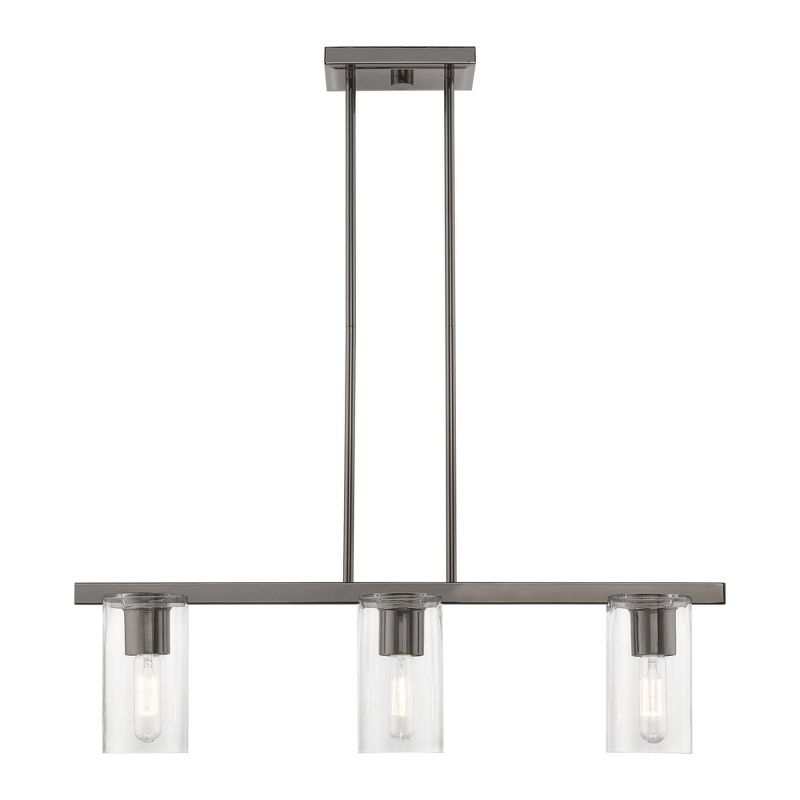 Livex Lighting Clarion 3 - Light Chandelier in  Black Chrome