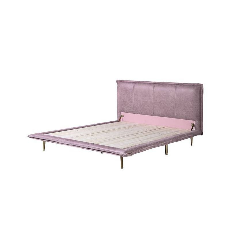 Acme Furniture King Metis Bed Pink Grain Leather