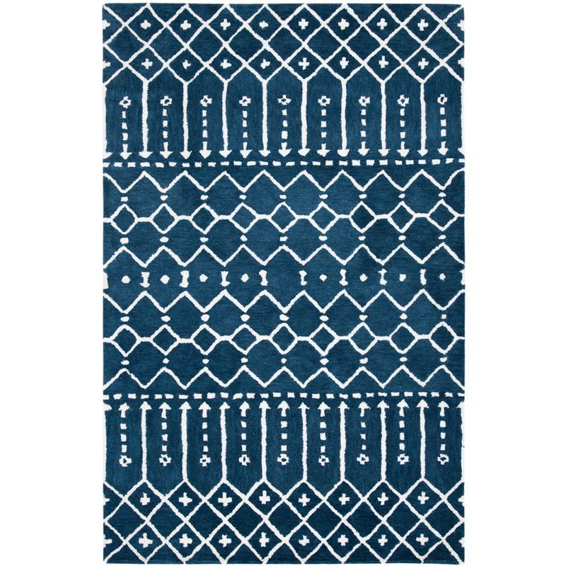 Himalaya HIM903 Handmade Area Rug - 9'x12' - Navy/Ivory - Safavieh