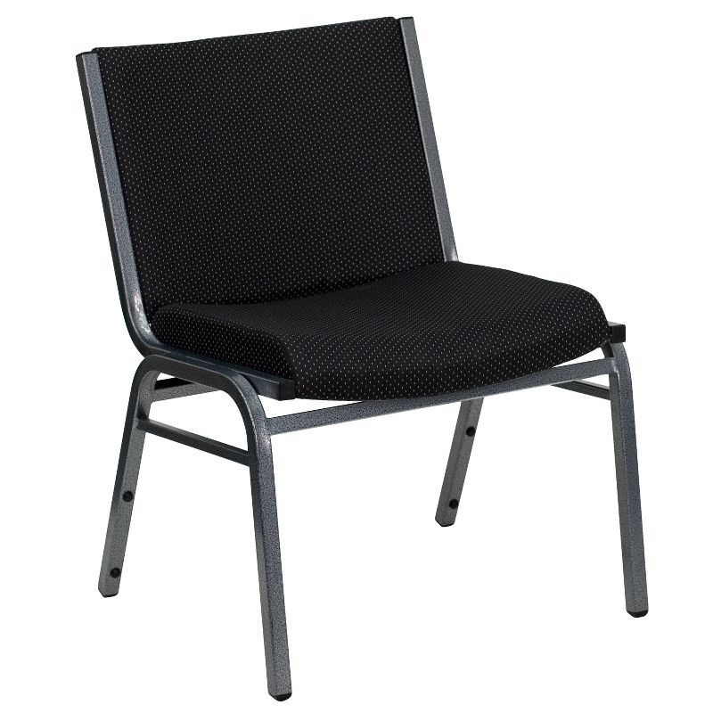Flash Furniture HERCULES Series Big & Tall 1000 lb. Rated Black Fabric Stack Chair